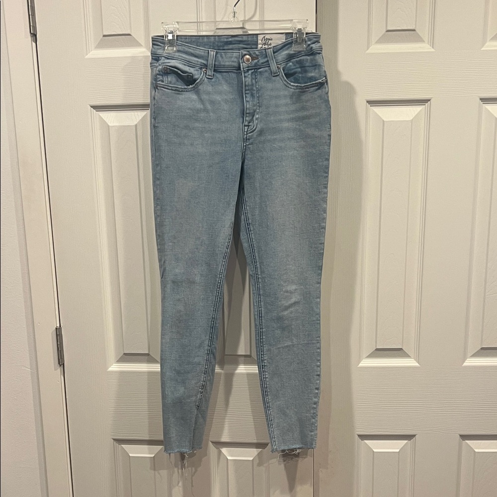 Trendy Light Blue Ankle Jeans